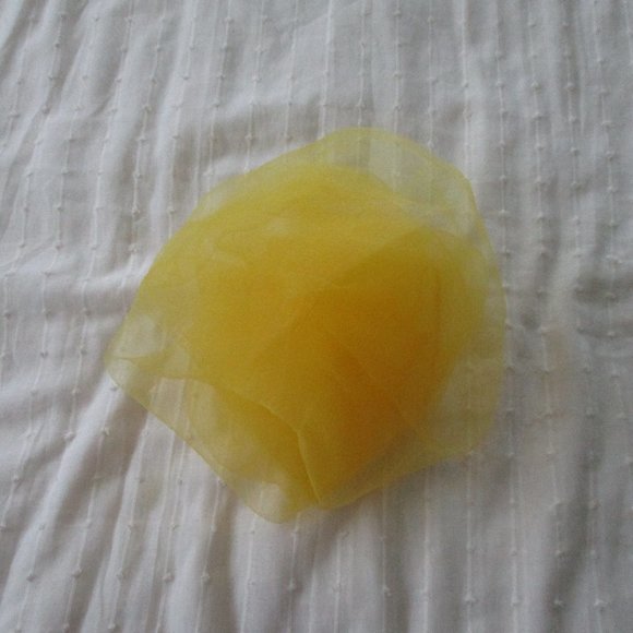 1950s sunshine yellow chiffon scarf - Picture 2 of 5